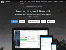 Tablet Screenshot of leanote.com